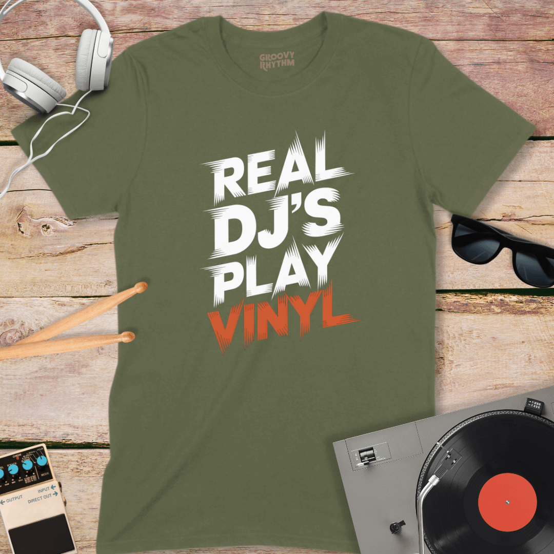 Real DJ's Play Vinyl Tee
