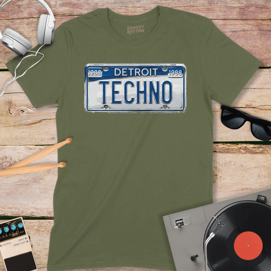 Detroit Techno Number Plate Tee