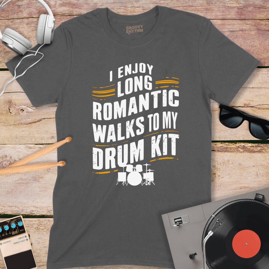 Romantic Walks to My Drum Kit Tee