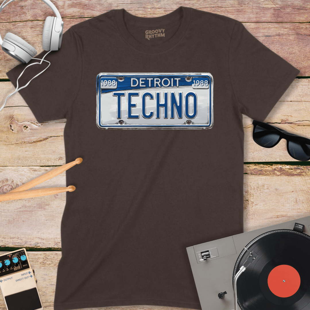 Detroit Techno Number Plate Tee