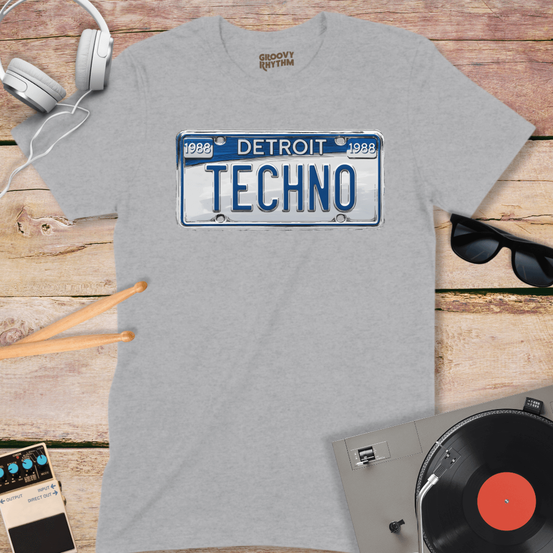 Detroit Techno Number Plate Tee