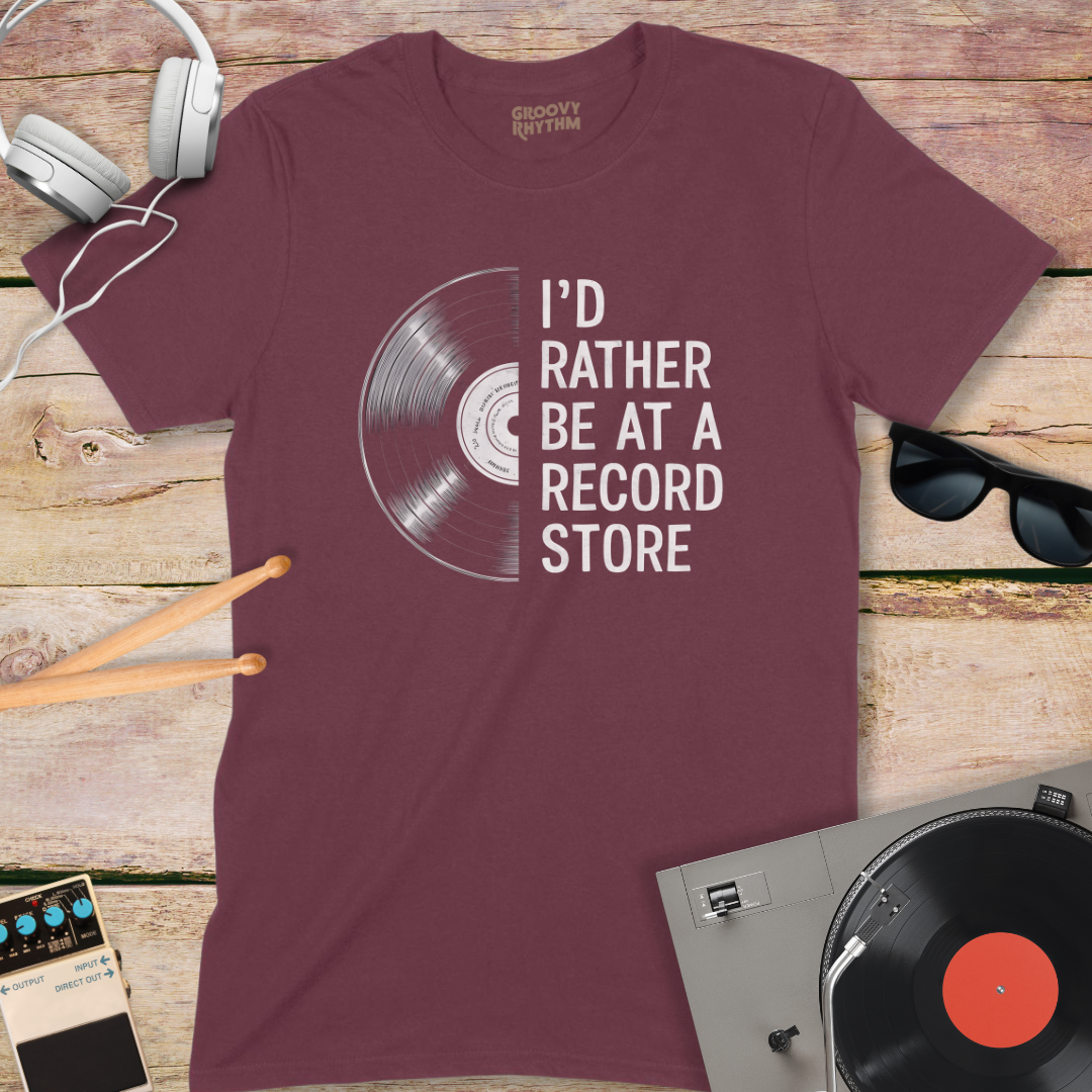 I'd Rather Be At The Record Store Tee