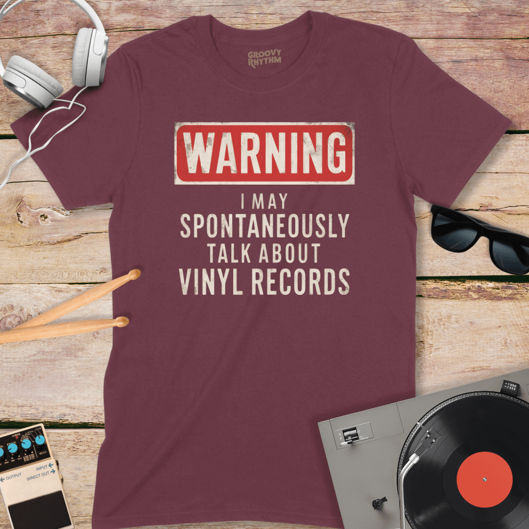 Warning, Spontaneous Vinyl Talk Tee