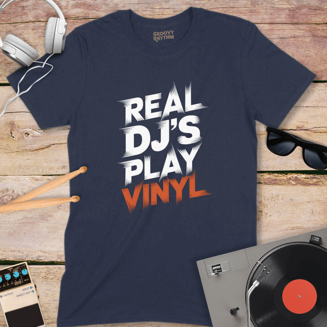 Real DJ's Play Vinyl Tee