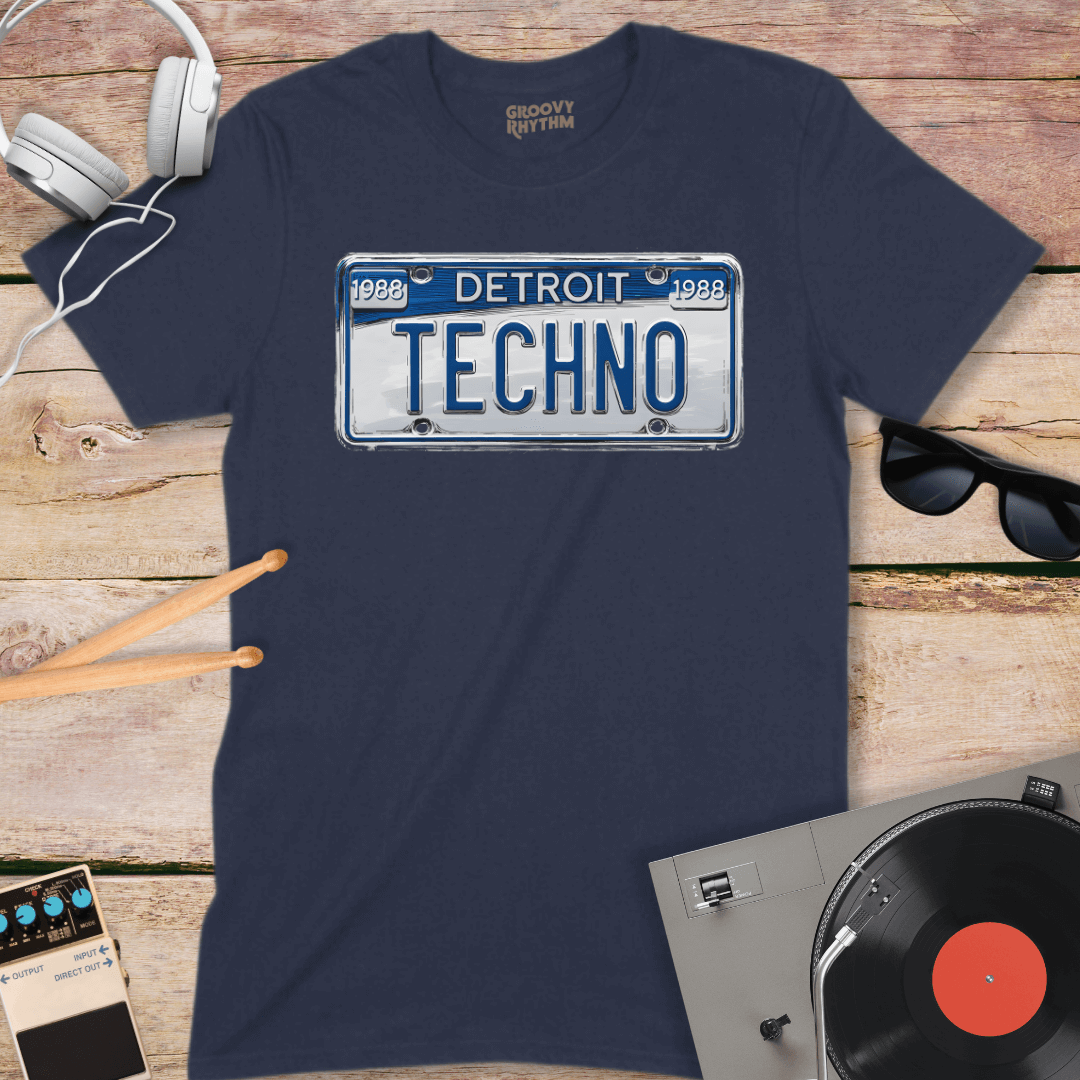 Detroit Techno Number Plate Tee