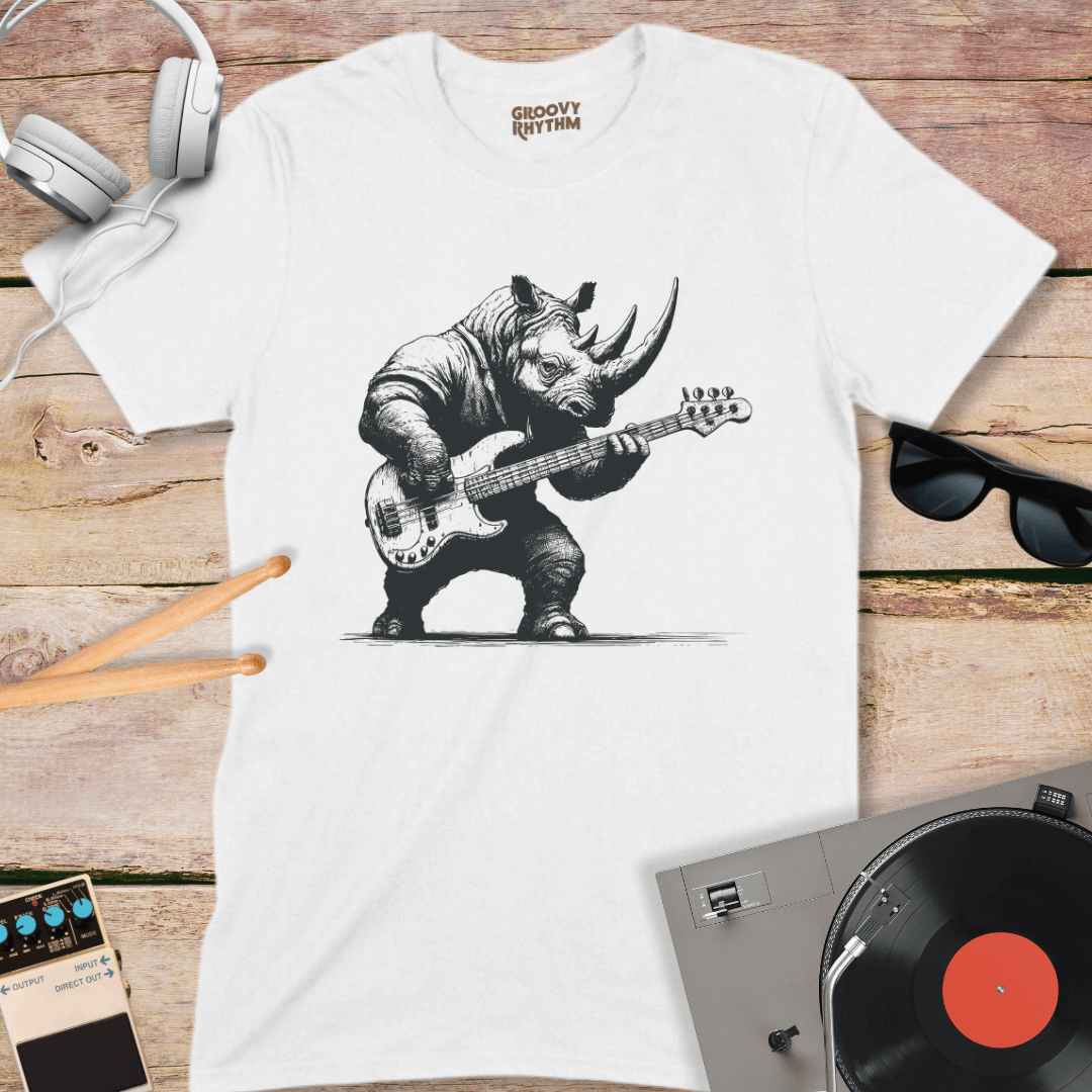 Rhino Rocks The Guitar TShirt