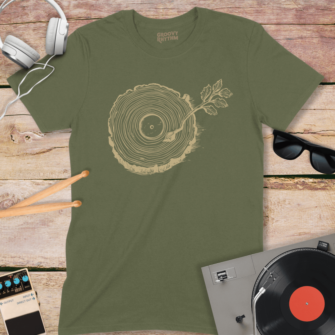 Tree Rings Vinyl T-Shirt