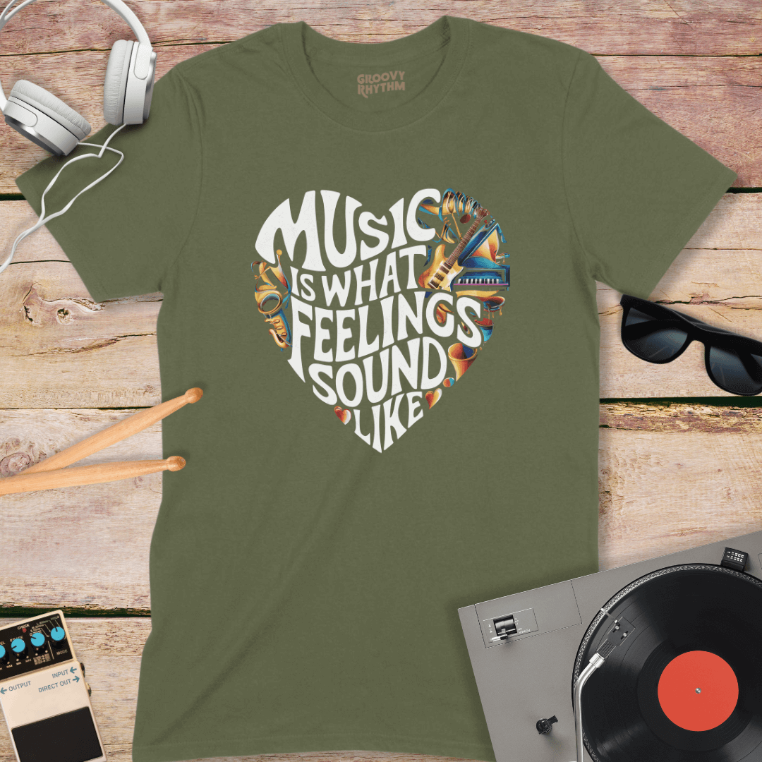 Music is What Feelings Sound Like Tee