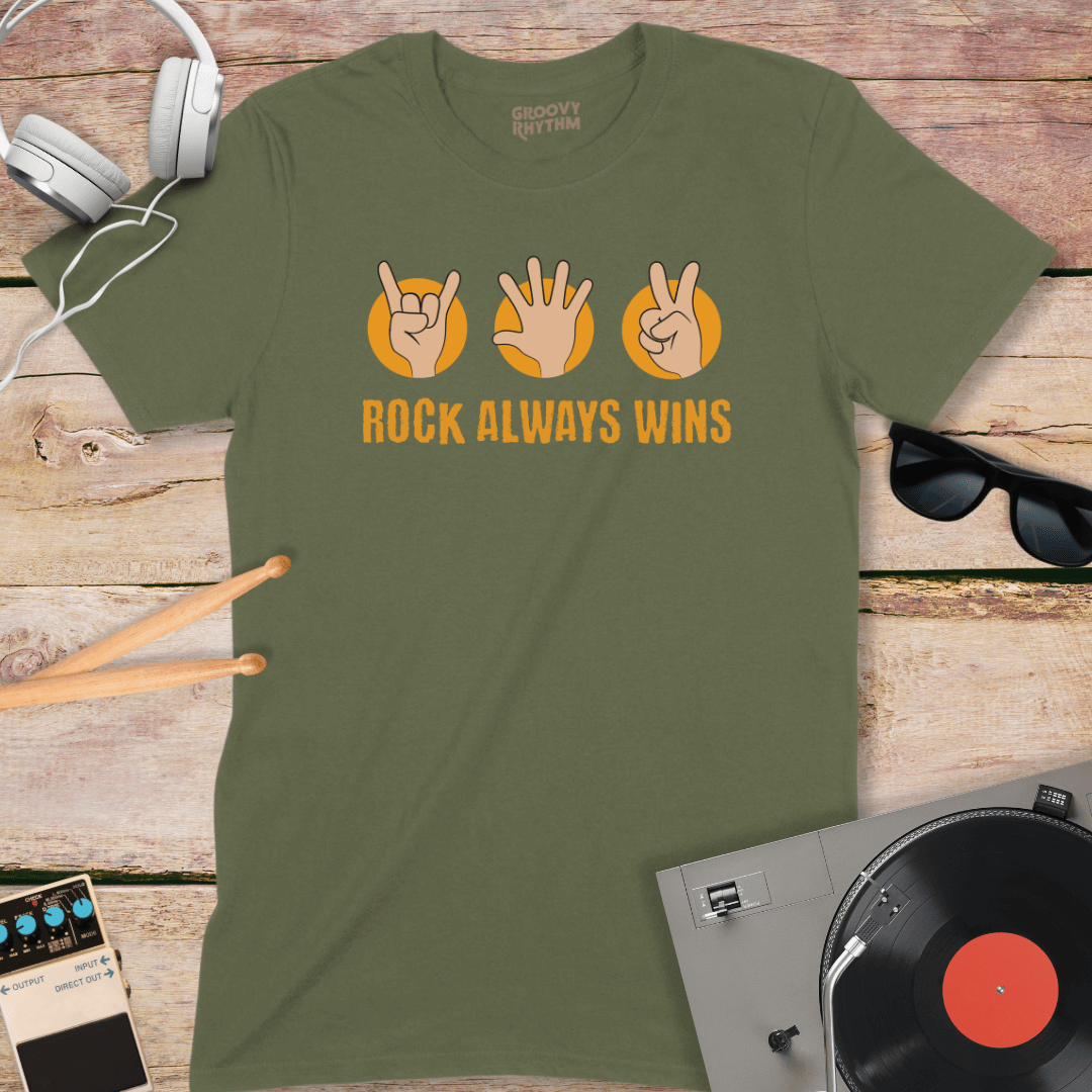 Rock Always Wins Tshirt