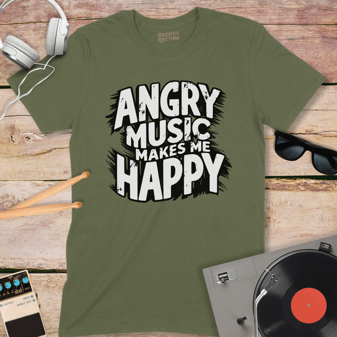 Angry Music Makes Me Happy Tee