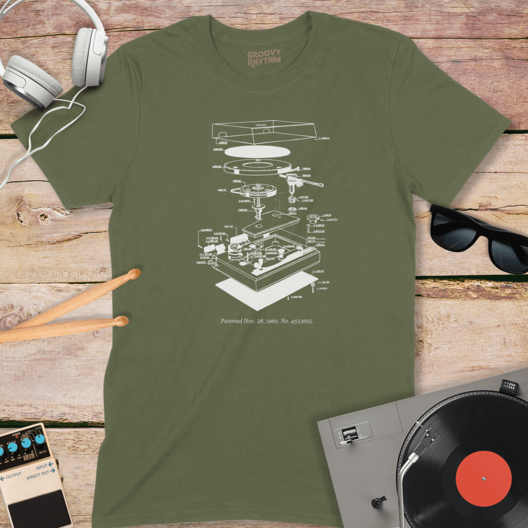 Turntable Schematic Patent Tee