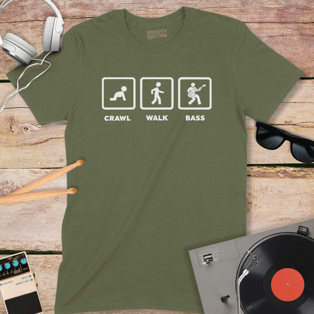 Crawl, Walk, Bass T-shirt