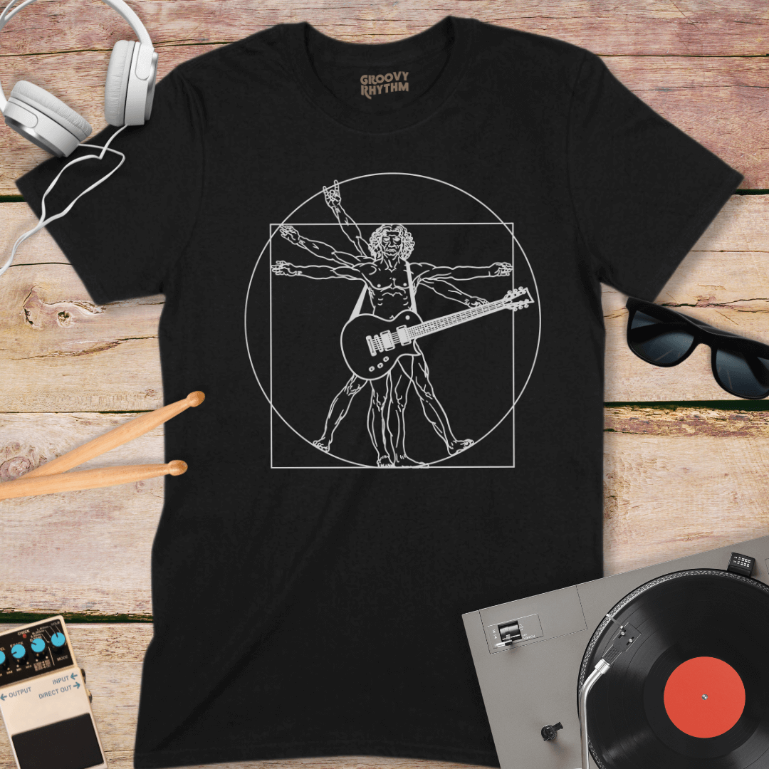 Vitruvian Man Rocks On Tee