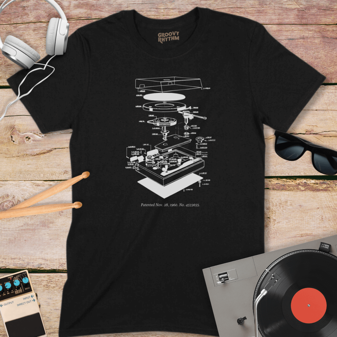 Turntable Schematic Patent Tee