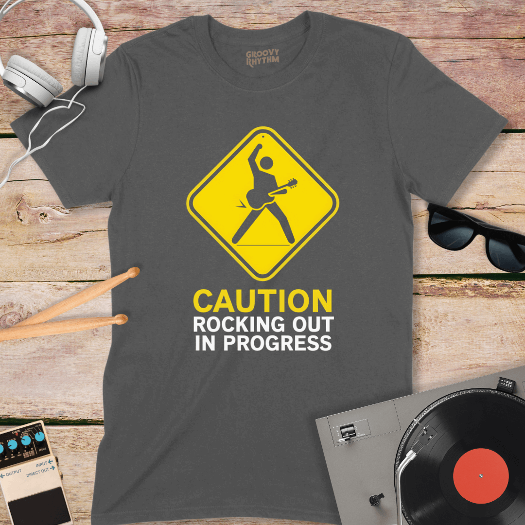 Caution Rocking Out in Progress T-Shirt