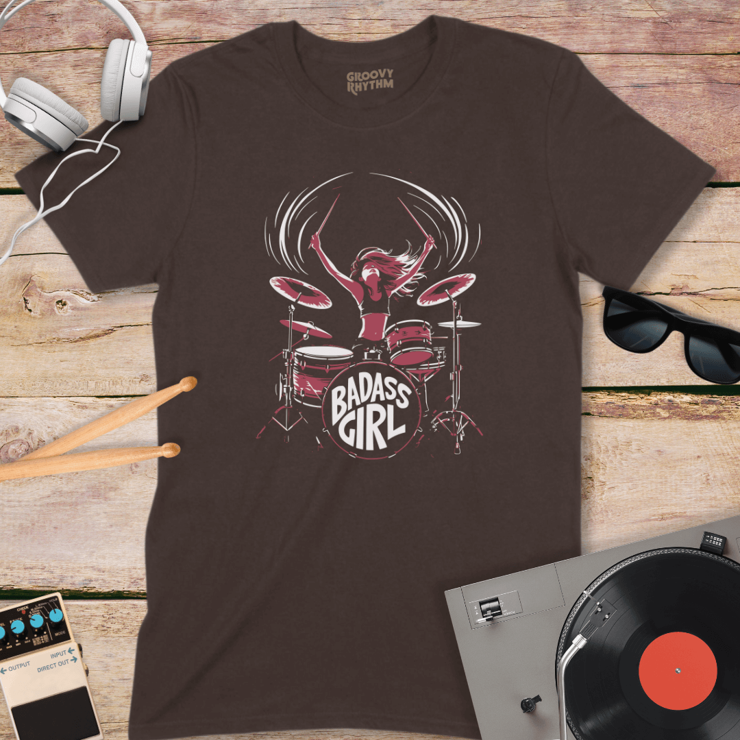 Badass Drummer Girl Tee