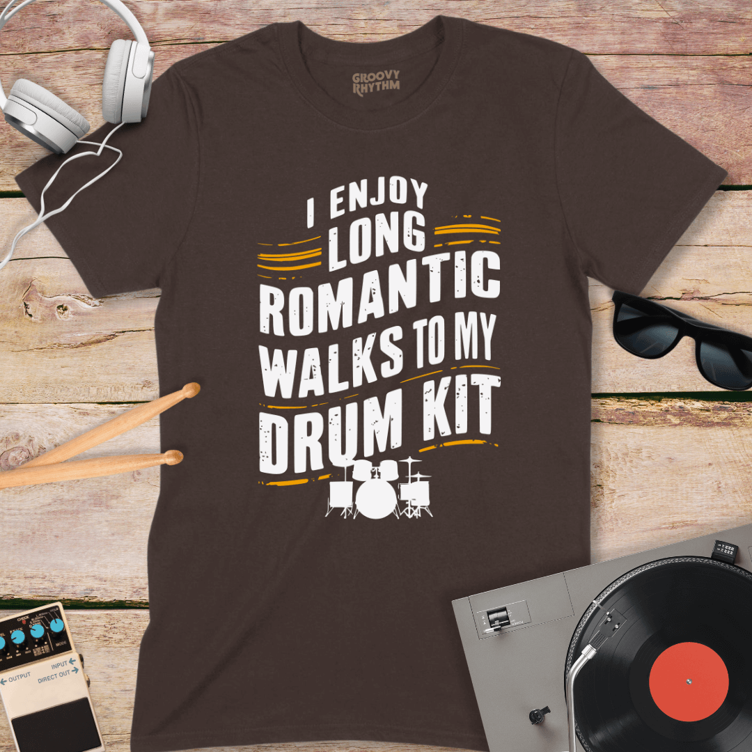 Romantic Walks to My Drum Kit Tee