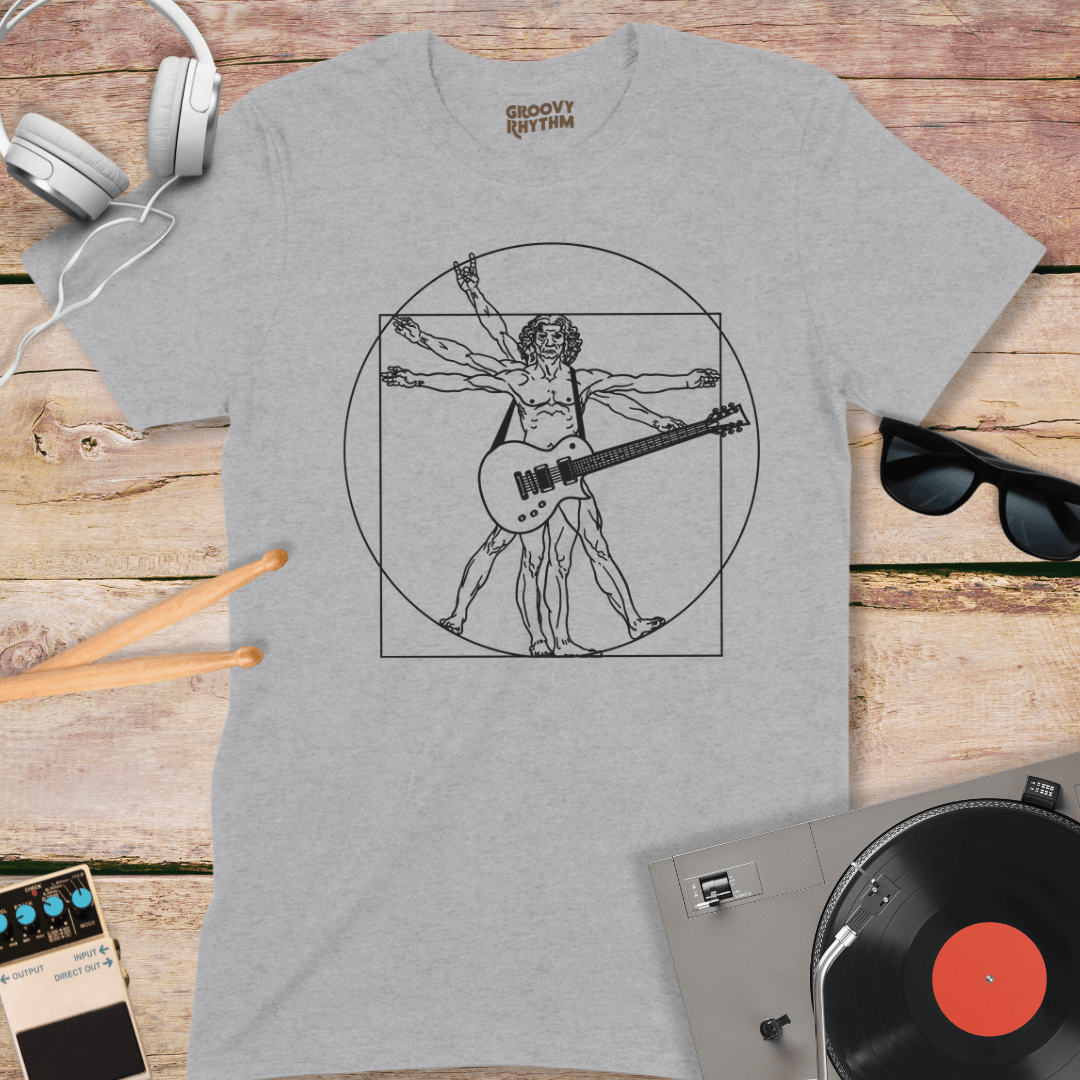 Vitruvian Man Rocks On Tee