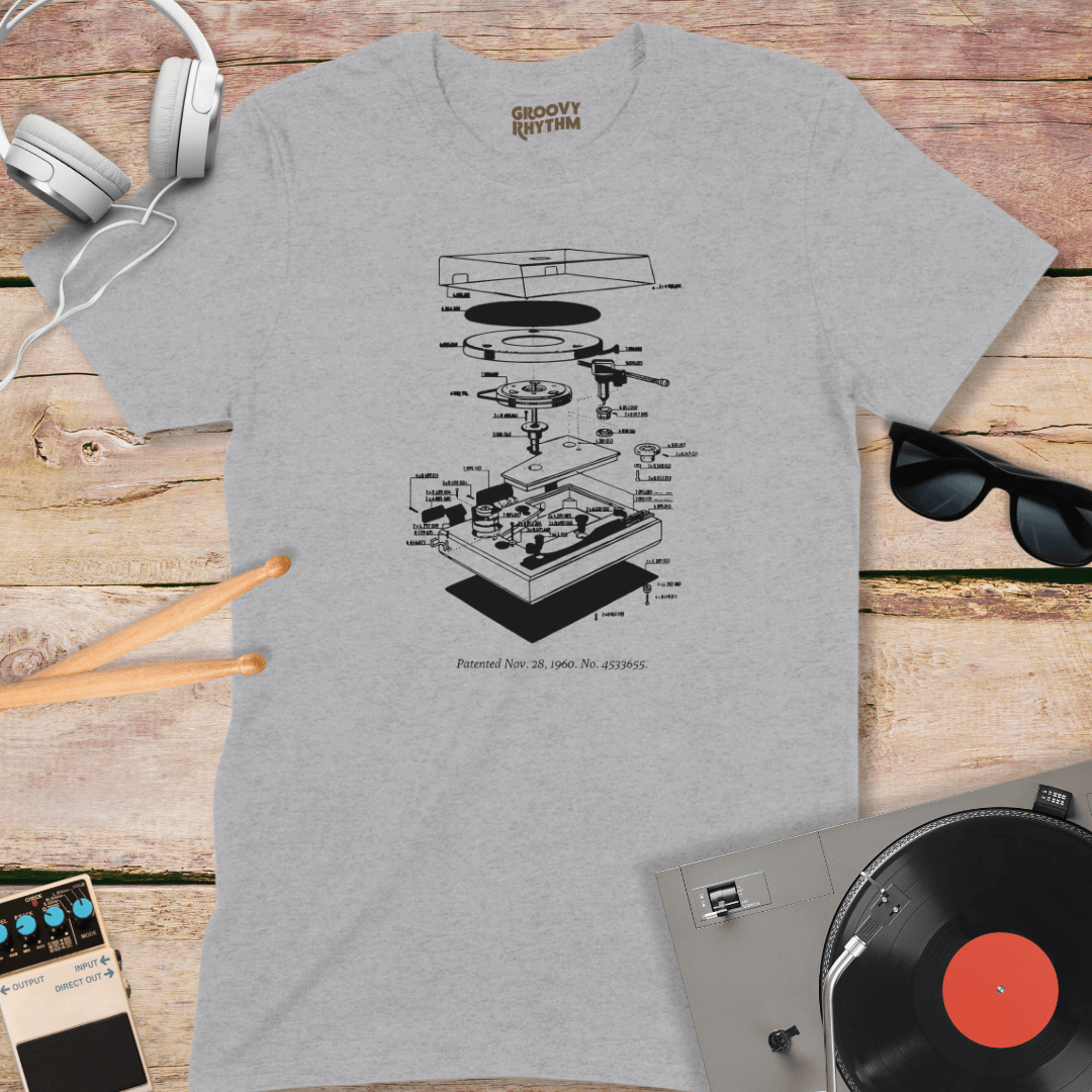 Turntable Schematic Patent Tee