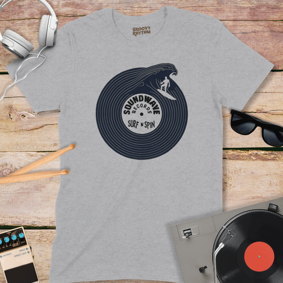 Surf and Spin Vinyl Tee