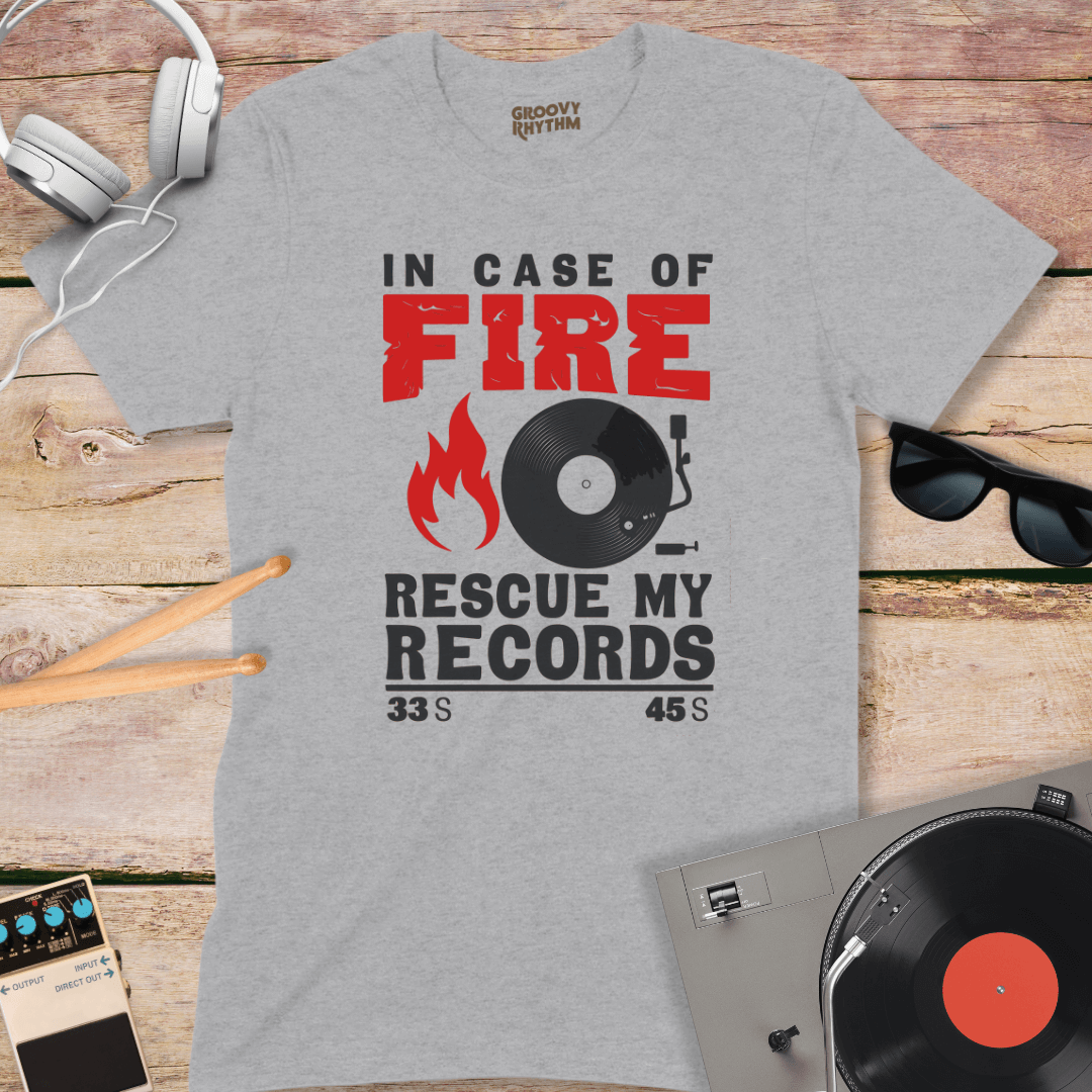 In Case of Fire Vinyl T-Shirt