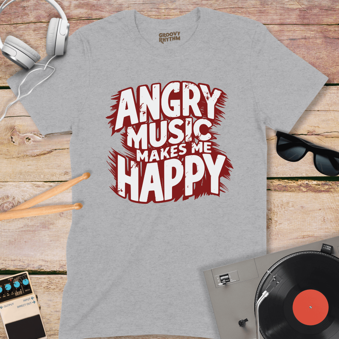 Angry Music Makes Me Happy Tee