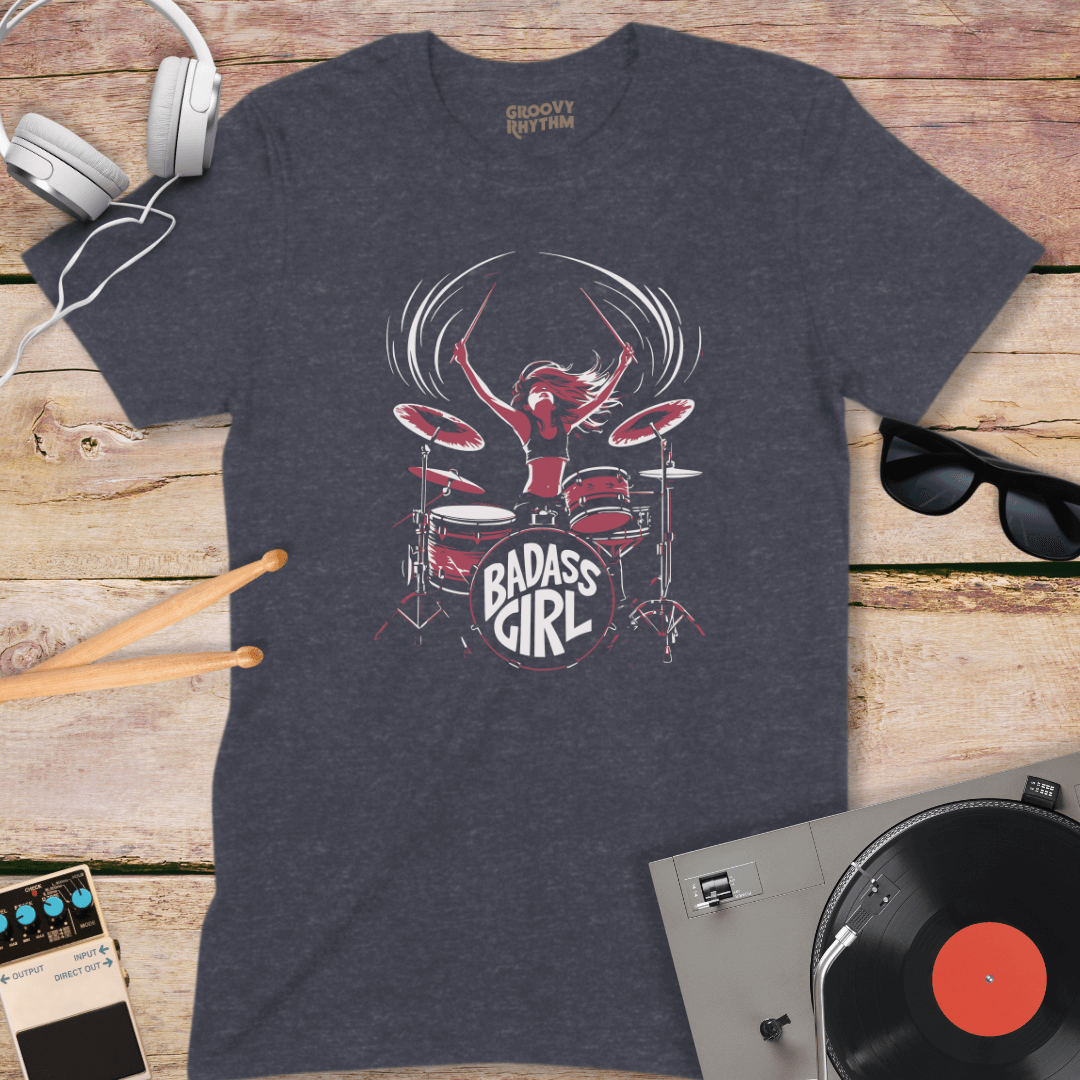 Badass Drummer Girl Tee