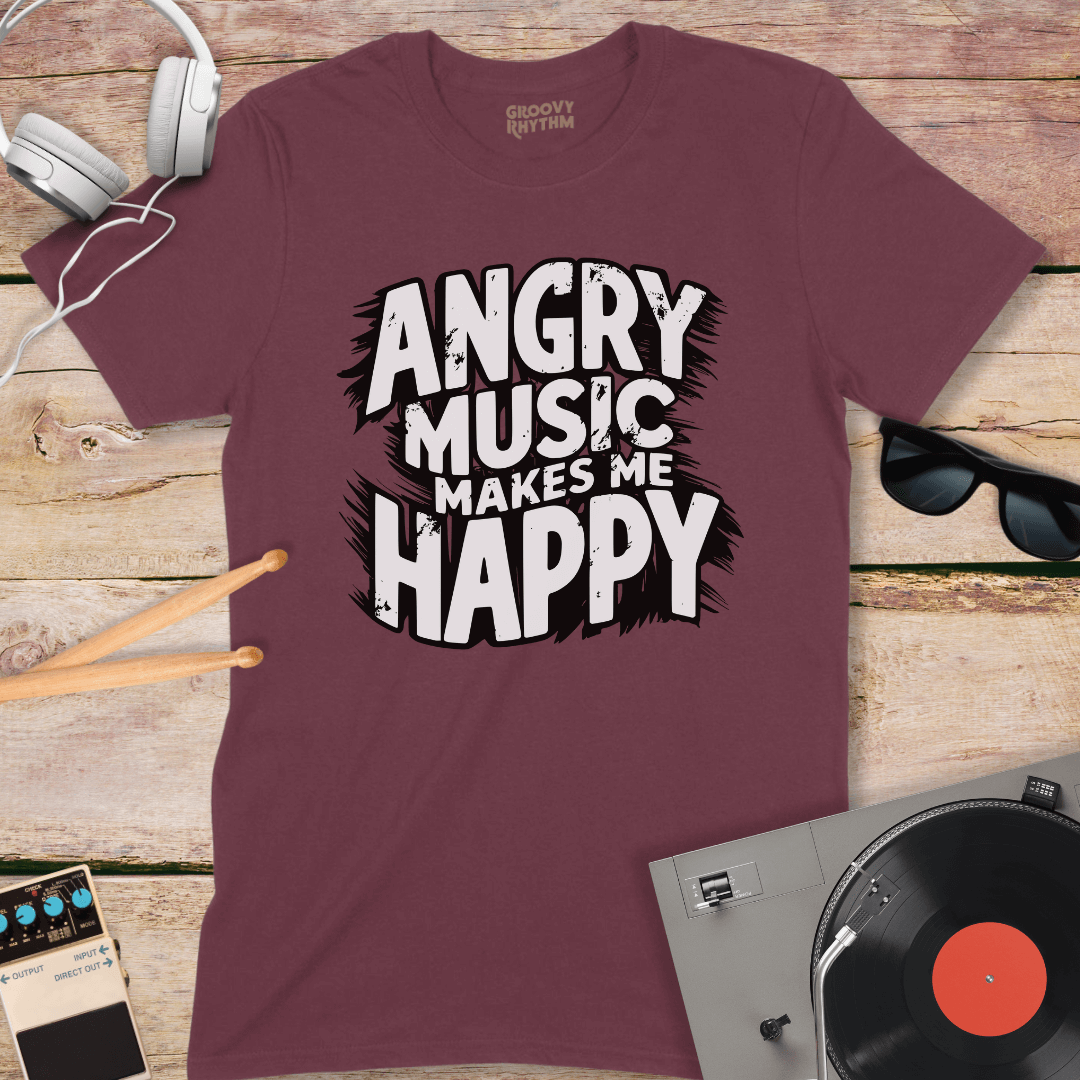 Angry Music Makes Me Happy Tee