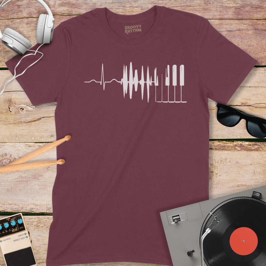 My Heart Beats to The Sound Wave of Music Tee