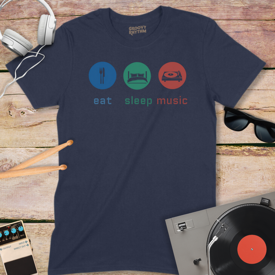 What I do, eat, sleep, music tee