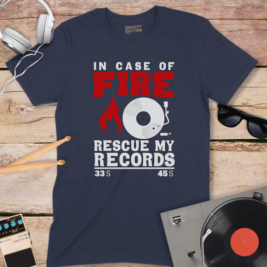 In Case of Fire Vinyl T-Shirt