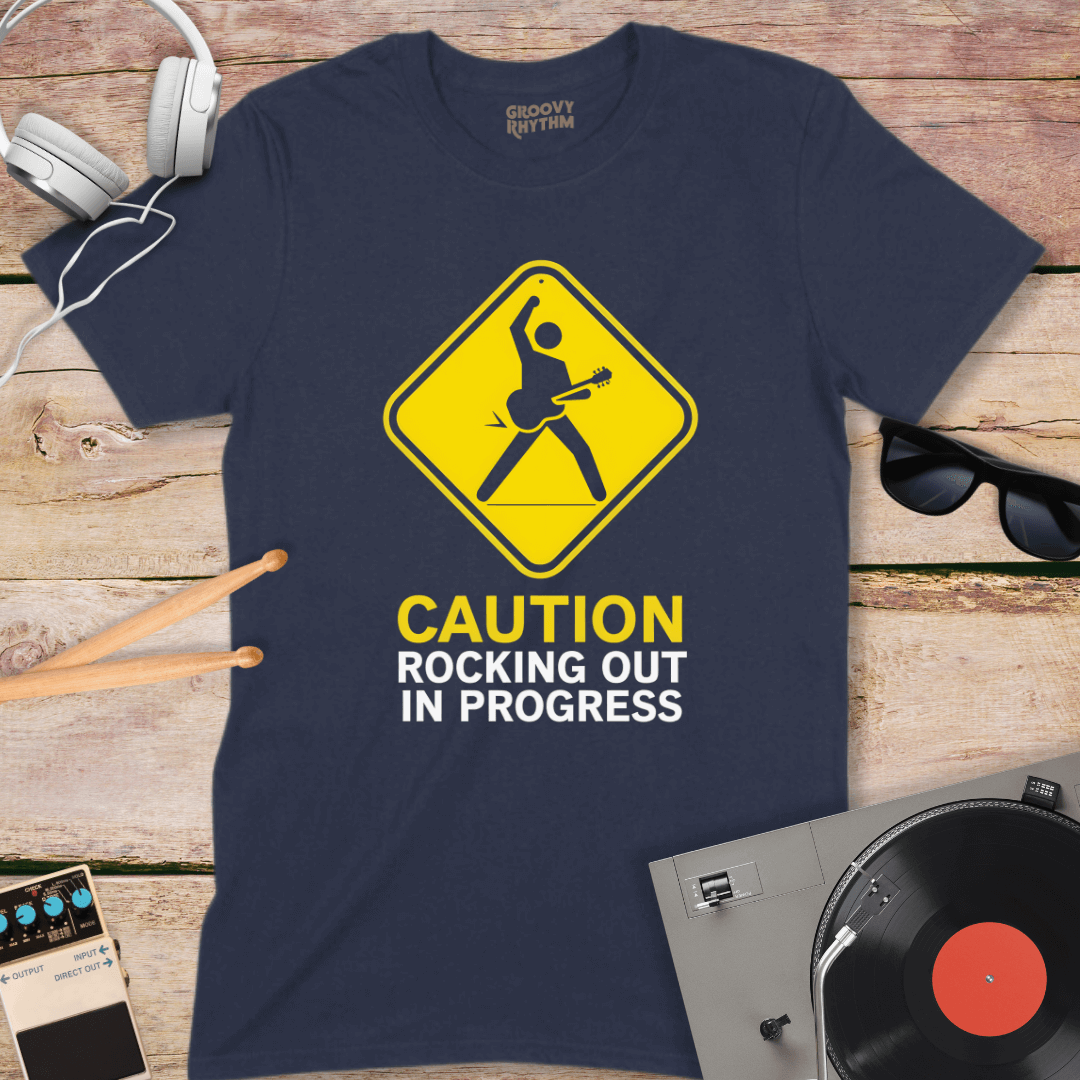 Caution Rocking Out in Progress T-Shirt