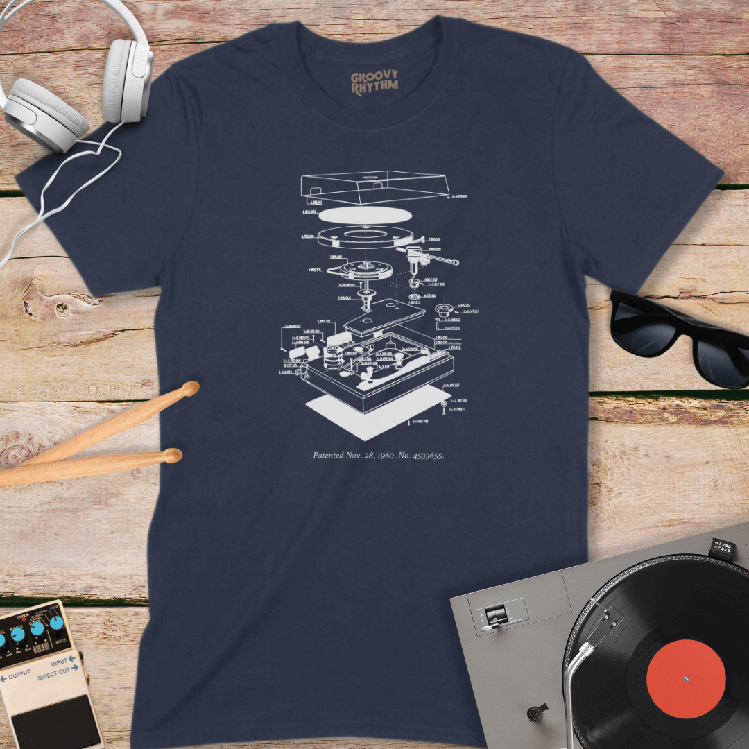 Turntable Schematic Patent Tee