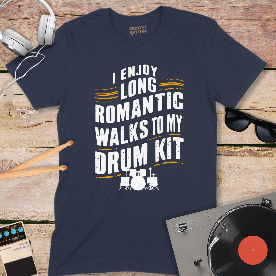 Romantic Walks to My Drum Kit Tee