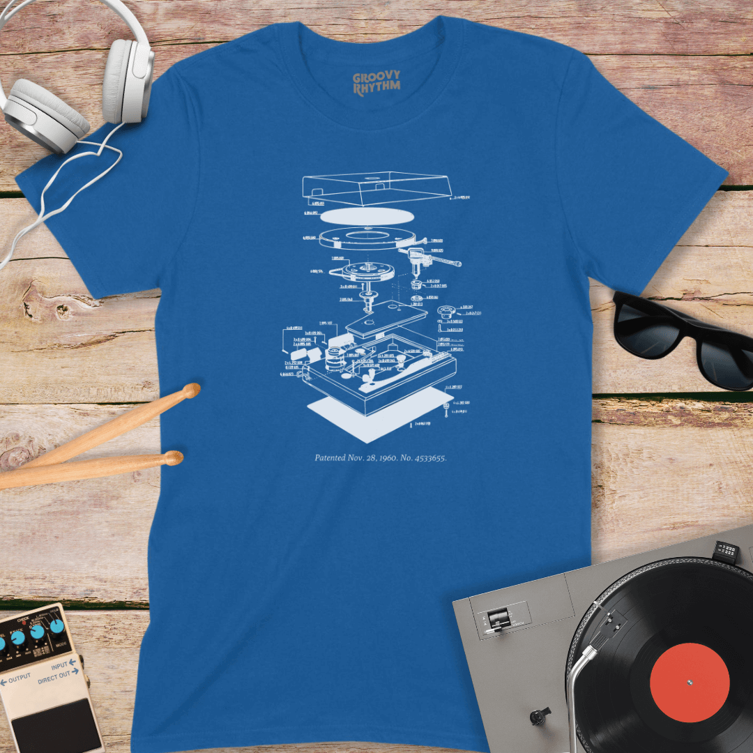 Turntable Schematic Patent Tee