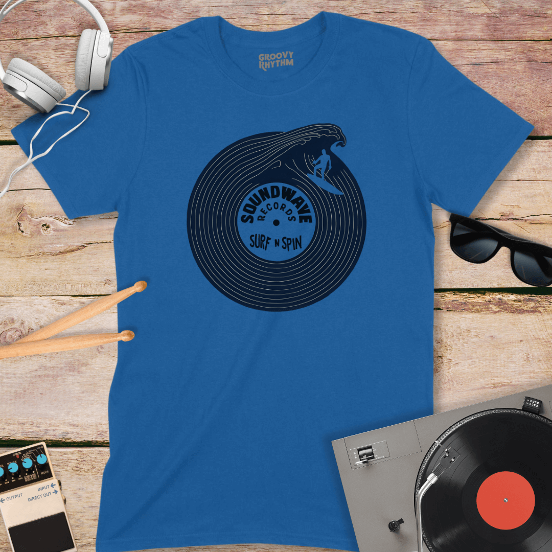 Surf and Spin Vinyl Tee