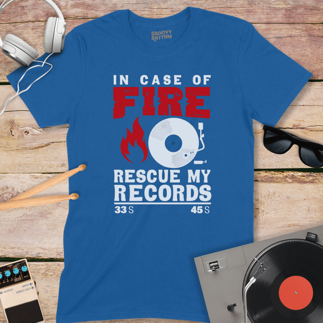 In Case of Fire Vinyl T-Shirt