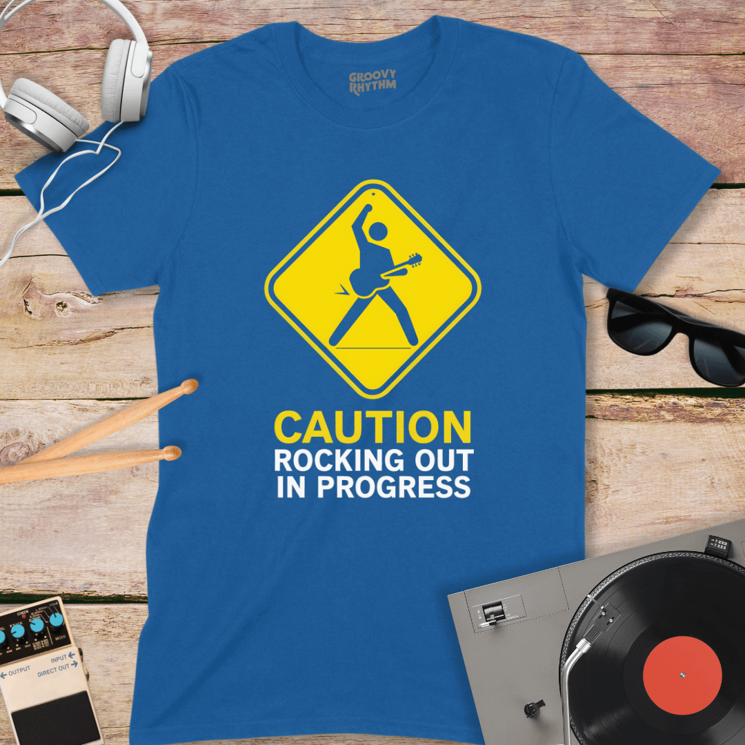 Caution Rocking Out in Progress T-Shirt