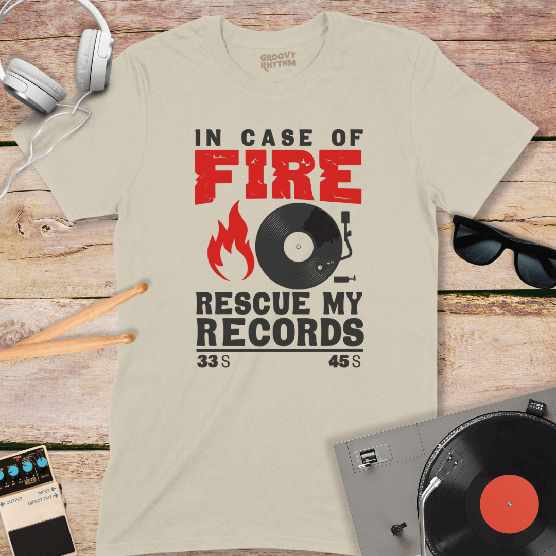 In Case of Fire Vinyl T-Shirt