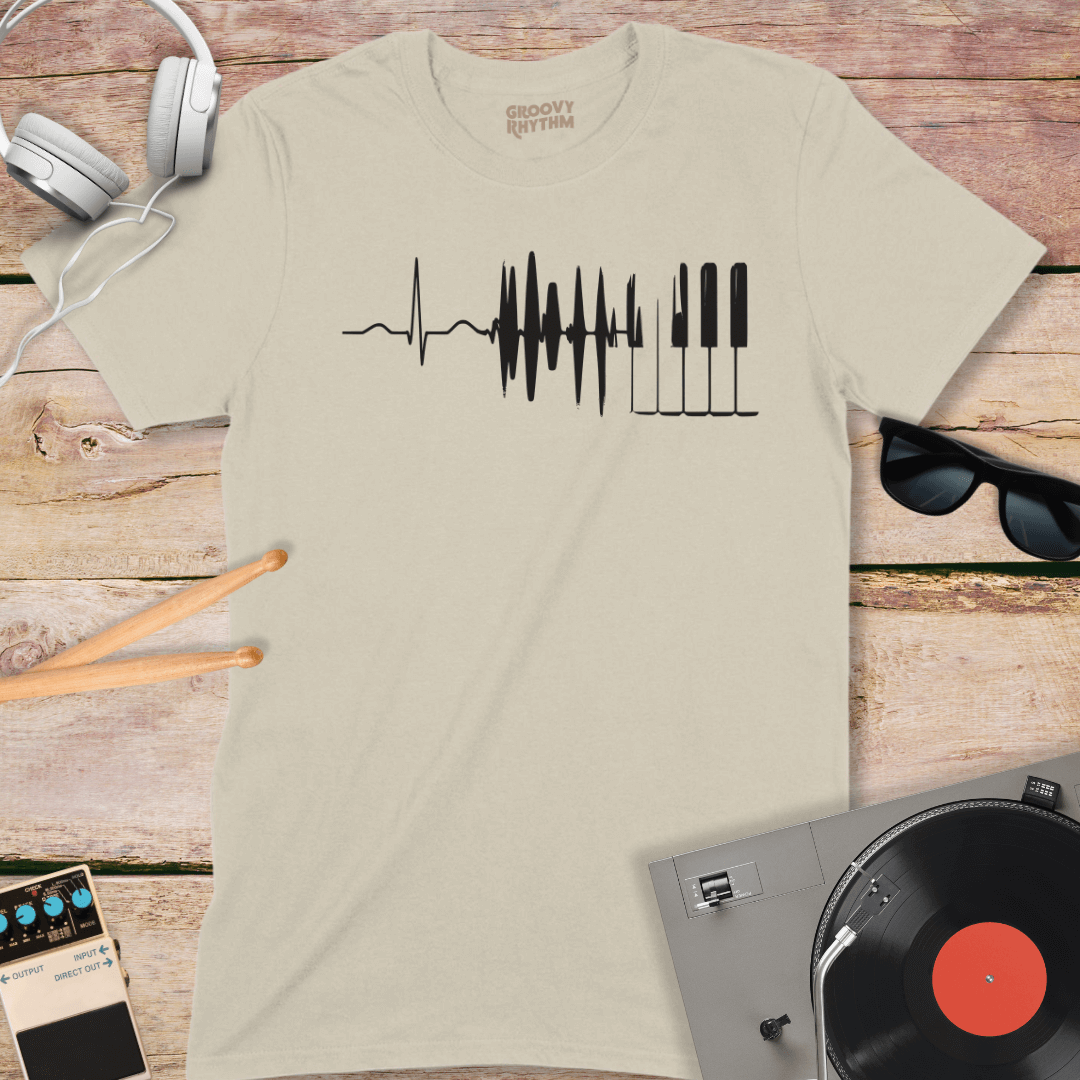 My Heart Beats to The Sound Wave of Music Tee