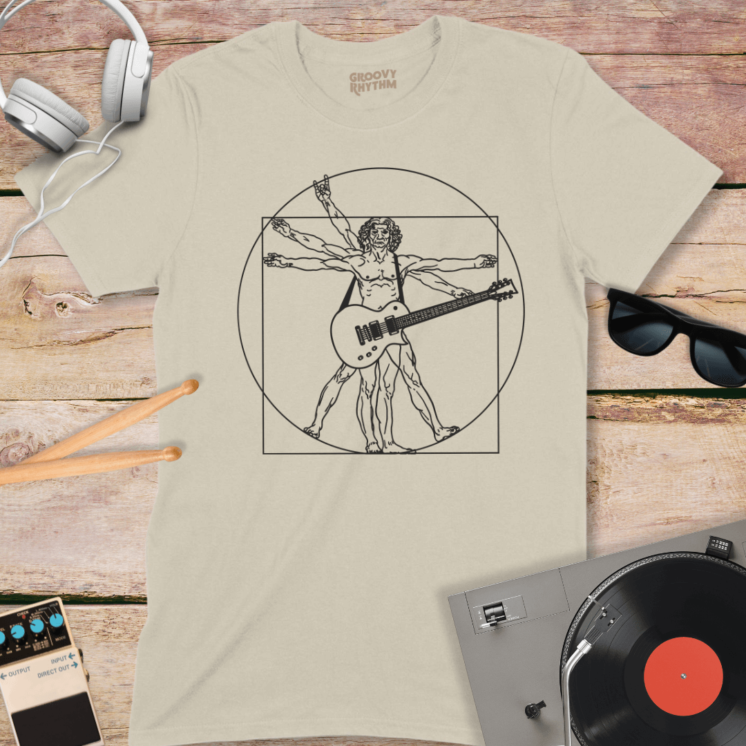 Vitruvian Man Rocks On Tee