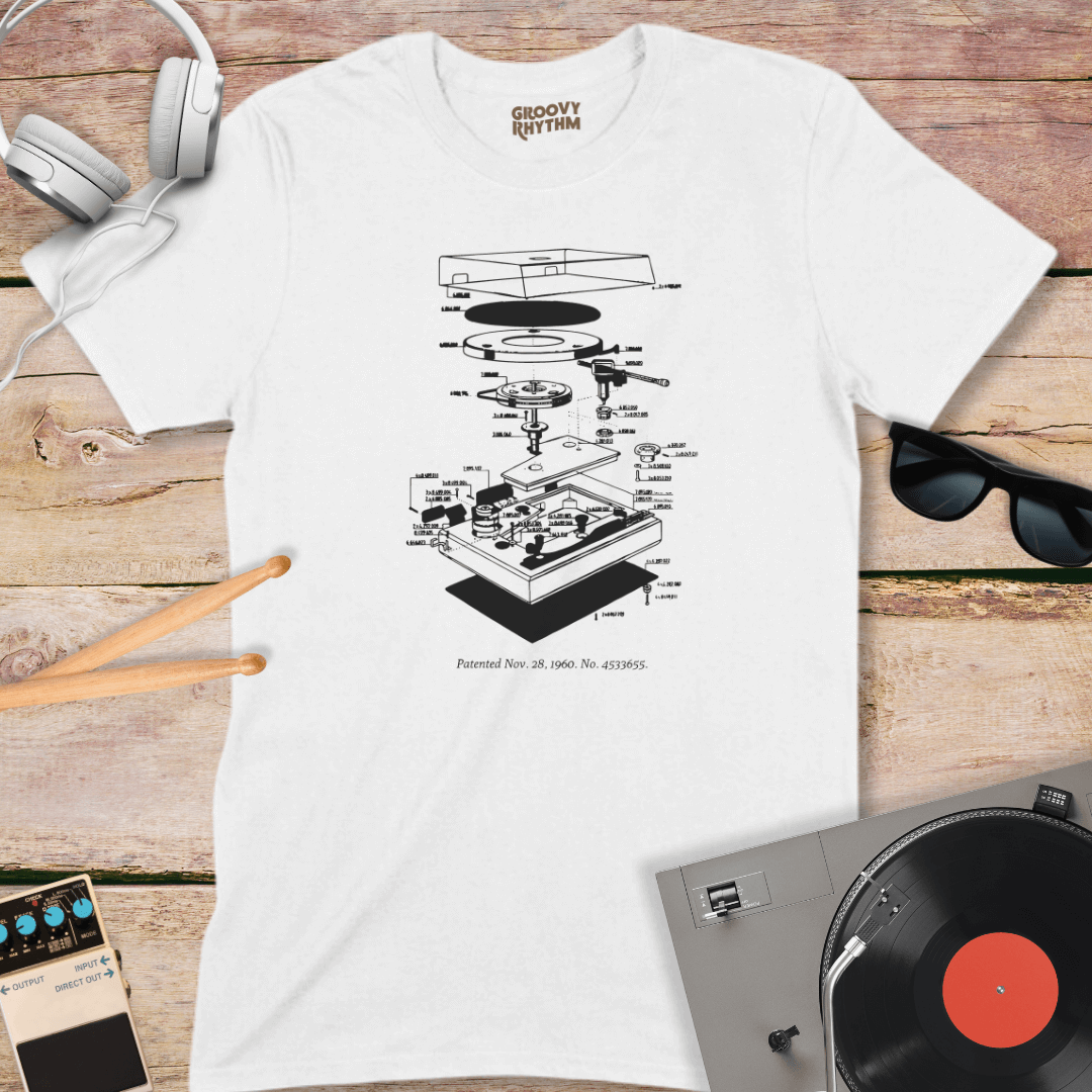 Turntable Schematic Patent Tee