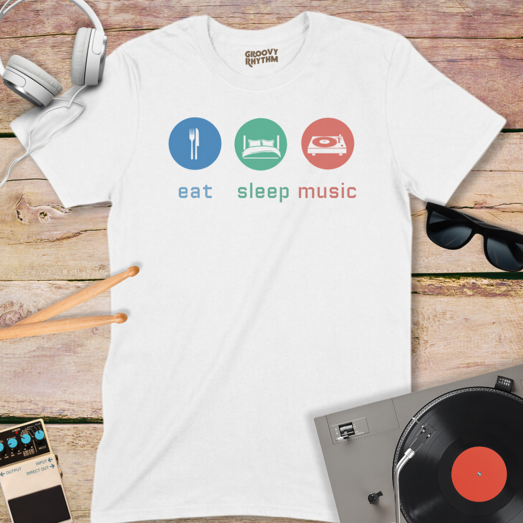 What I do, eat, sleep, music tee