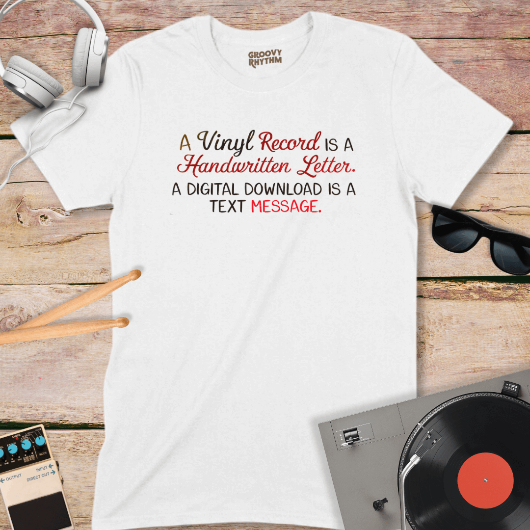 Handwritten Letter Vinyl T-Shirt